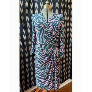 Anne Klein Colorful Zebra Dress
